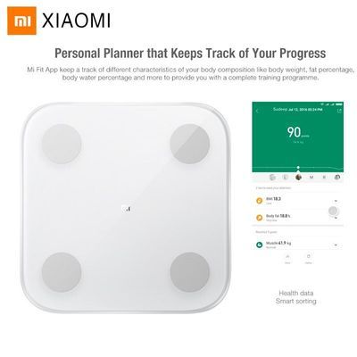 Xiaomi Mi Body Composition Scale 2 Blanc surface en verre