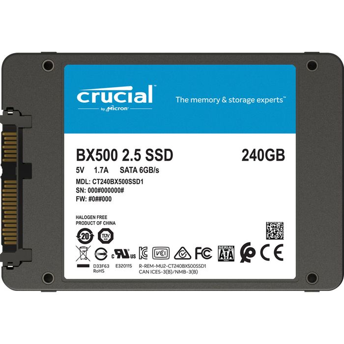 Crucial SSD 240Go BX500 Sata 2"5