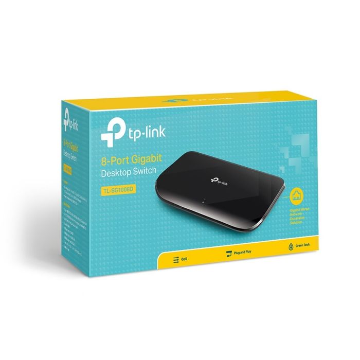 TP-LINK Switch 8 Ports RJ45 Gigalan TL-SG1008D