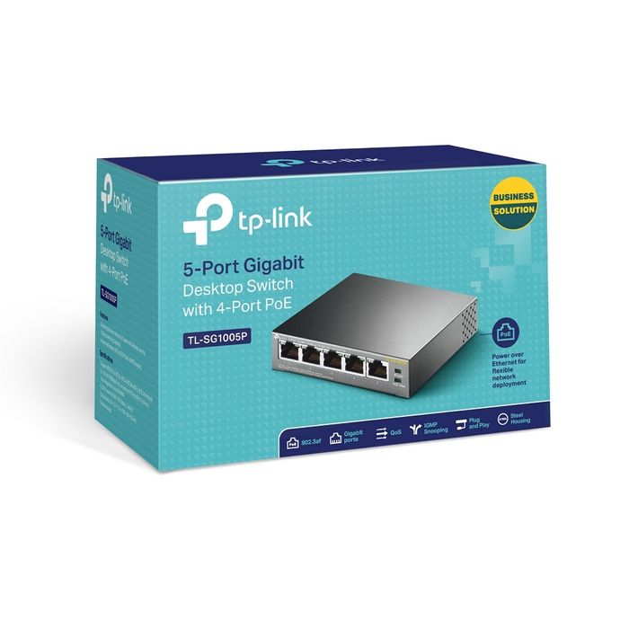 Switch 5 Ports Gigabit + 4 Ports PoE TP-LINK