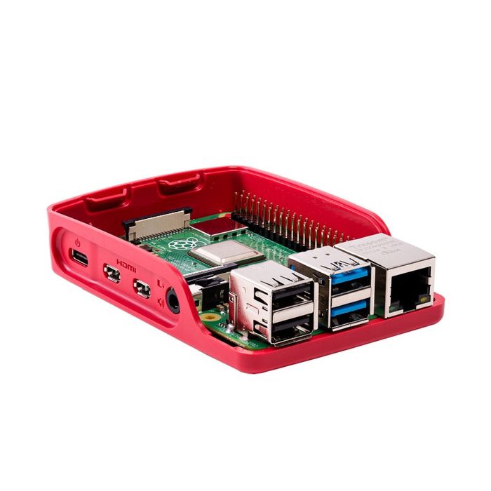 Boîtier Officielle Raspberry Pi 4 Blanc et Rouge