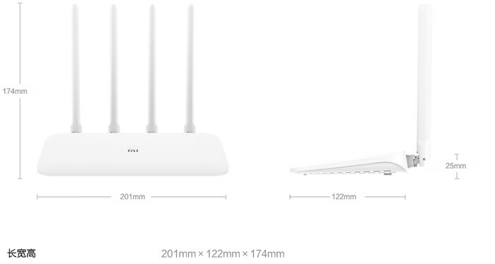 Xiaomi Routeur WiFi 4A Gigabit 4 antennes Version EU - DVB4224GL