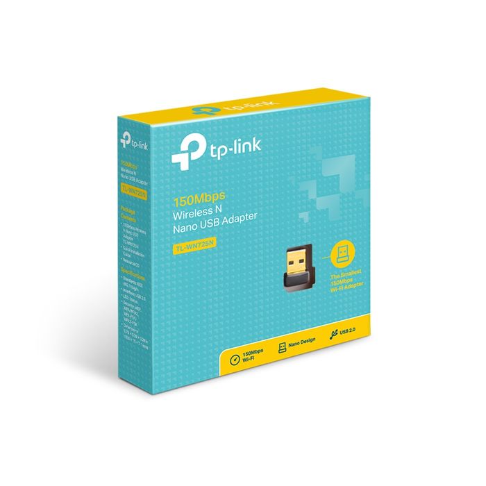 TP-Link Adaptateur Nano USB WiFi 1T1R 150Mb chipset Ralink -TL-WN725N V2