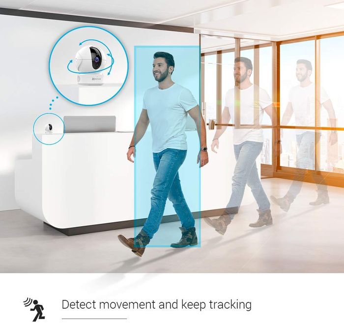 EZVIZ Camera IP intérieur WiFi motorisé 360 1080P Audio Bi-Direction - C6C