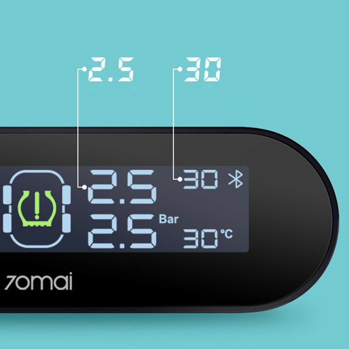 Xiaomi 70mai TPMS Système de surveillance de pression des pneus avec panneau solaire EU