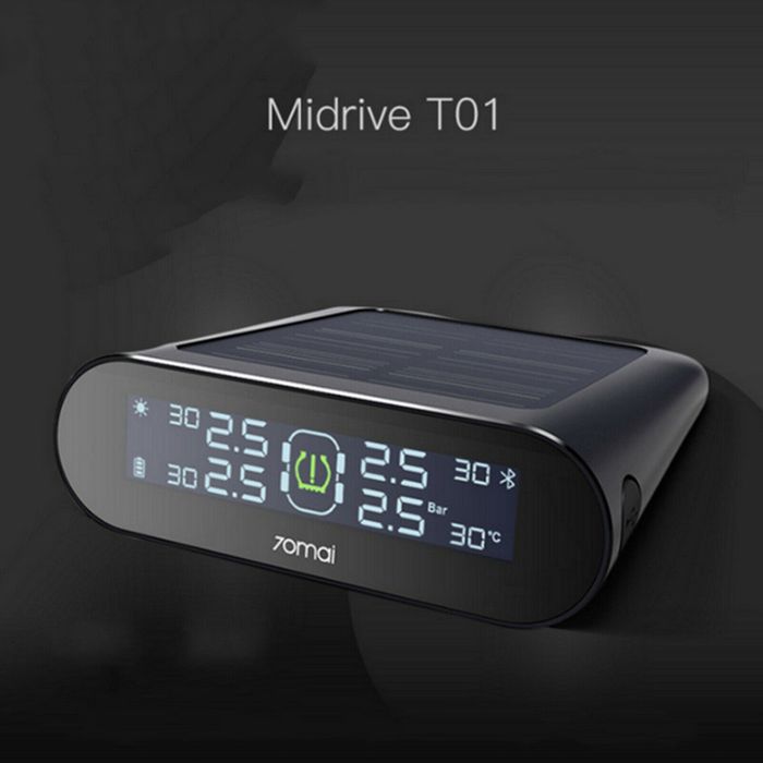 Xiaomi 70mai TPMS Système de surveillance de pression des pneus avec panneau solaire EU