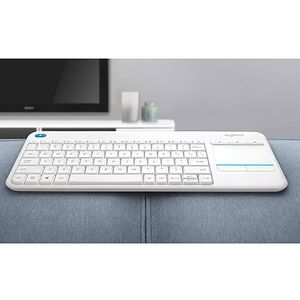 Logitech Wireless Touch Keyboard K400 Plus Blanc