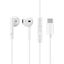 ecouteurs kit pieton micro telecommande integres connecteur usb c huawei blanc