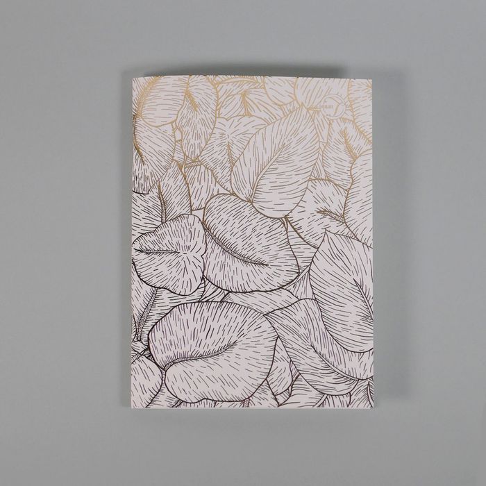 Lot de deux carnets A5 dorés "Feuillu & Fleurine"