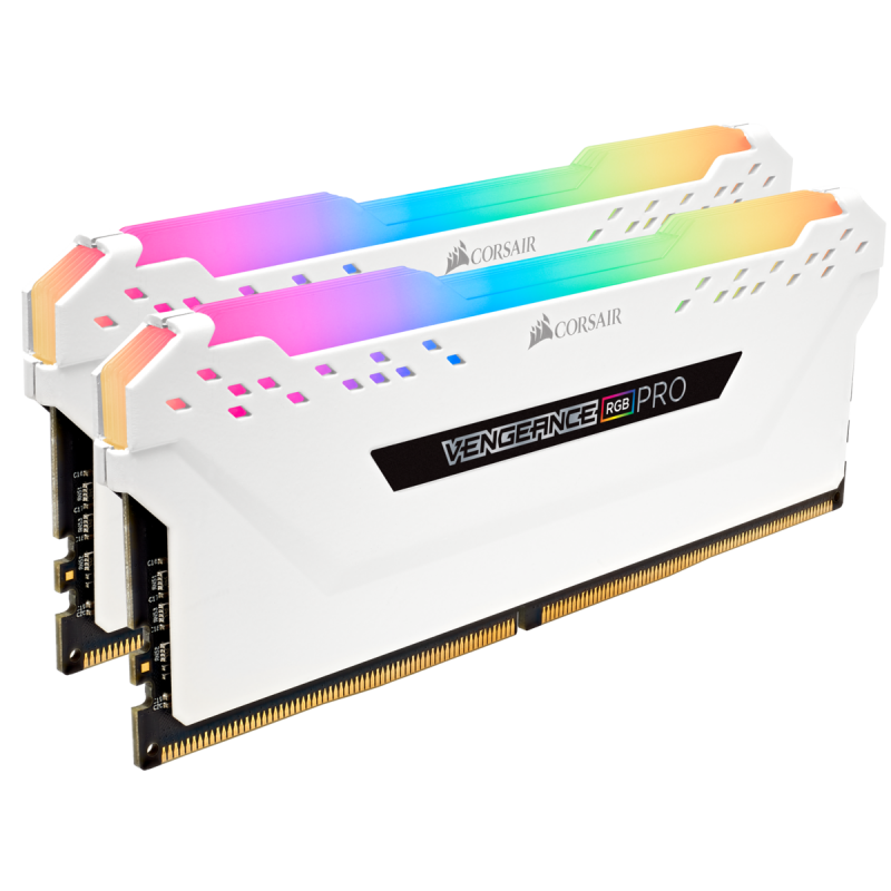 MEMOIRE CORSAIR VENGEANCE RGB PRO 16 3200 (Kit de 2 x 8 Go) - DDR4 - 3200MHz - Blanc