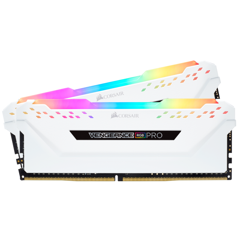 MEMOIRE CORSAIR VENGEANCE RGB PRO 16 3200 (Kit de 2 x 8 Go) - DDR4 - 3200MHz - Blanc
