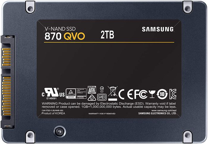 SAMSUNG SSD Interne (2 TO ) 870 QVO SATA III 2.5 - MZ-77Q2T0BW