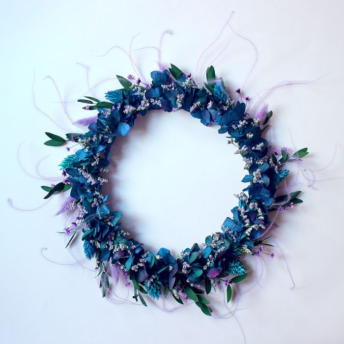 Couronne murale "Blue Velvet"