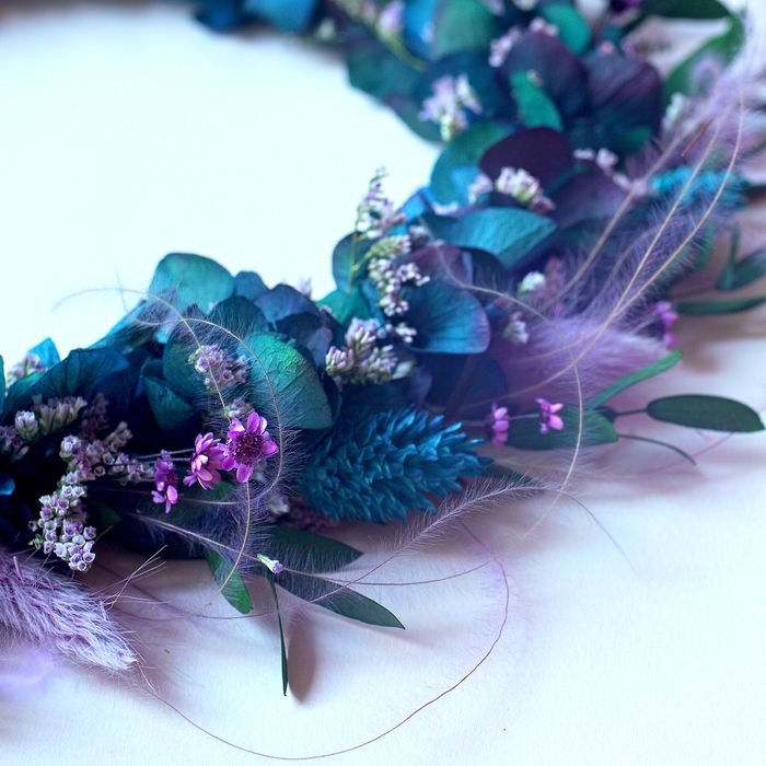 Couronne murale "Blue Velvet"