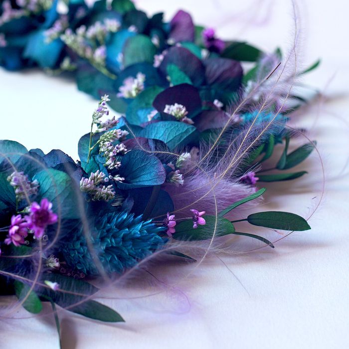 Couronne murale "Blue Velvet"