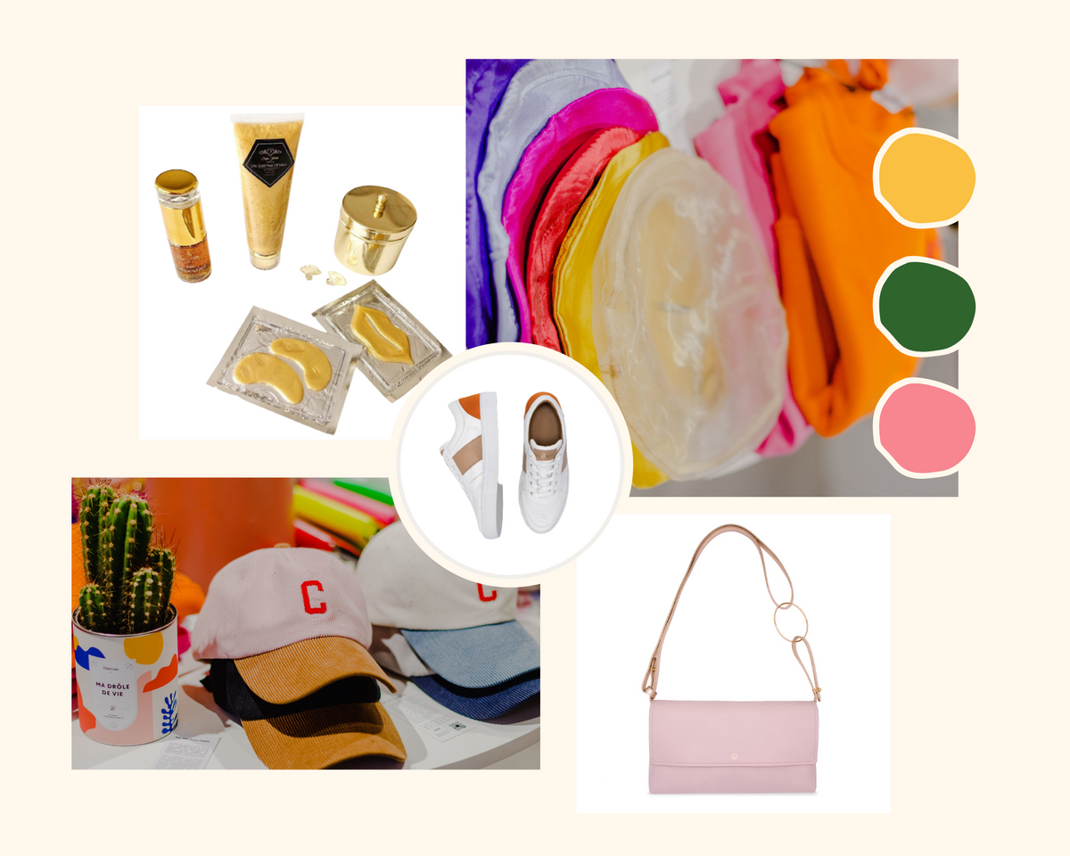 green yellow and pink bright and playful color inspiration moodboard photo collage 1