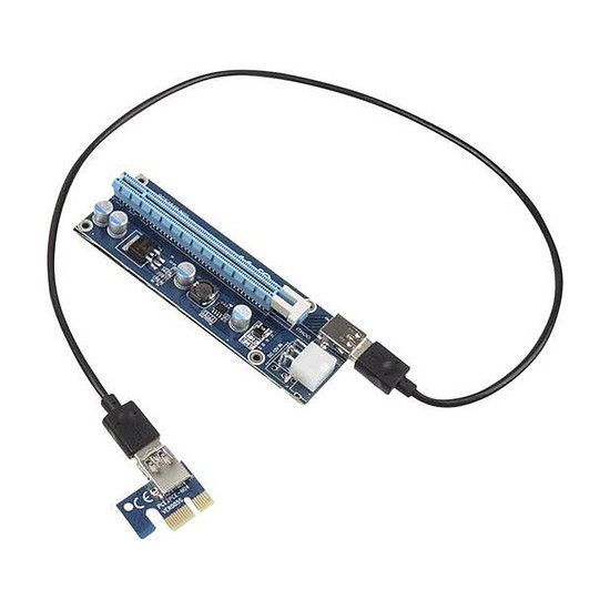Pack de 6 Risers PCI-Express 1x vers 16x (PCI-E 6 Broches)