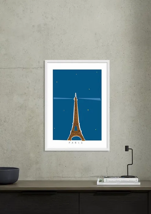 Affiche Illustration Originale "La tour Eiffel" par Vincent Huynh Thien (format A3 ou A2)