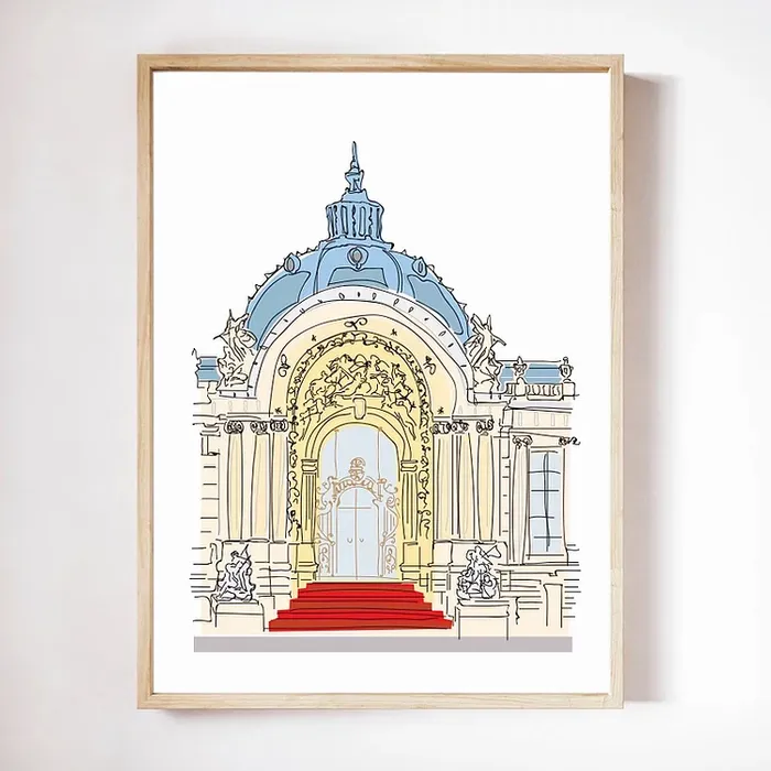 Affiche Illustration Originale "Le Petit Palais" par Vincent Huynh Thien (format A3 ou A2)