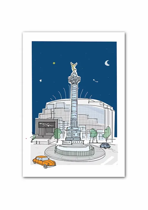 Affiche Illustration Originale "La place de la Bastille" par Vincent Huynh Thien (format A3 ou A2)