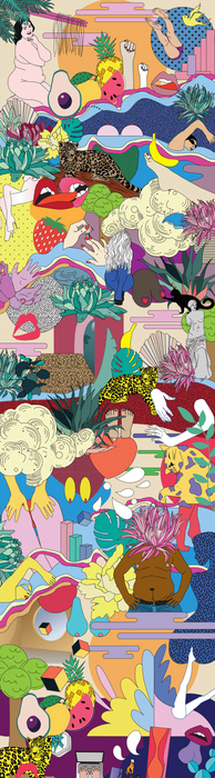Papier Peint Playground (Lé L75 x H270 cm) par Erostick deco