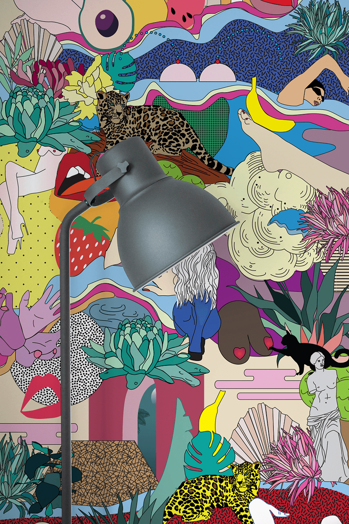 Papier Peint Playground (Lé L75 x H270 cm) par Erostick deco