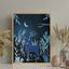 cerf lunaire nuit30x40