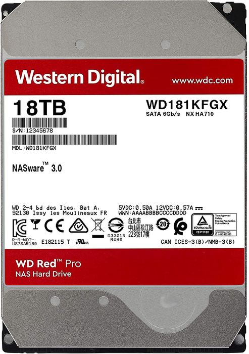 Western Digital Red Pro 18 To 3.5 SATA 512MB