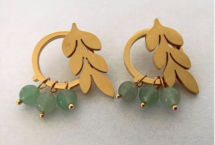 Bague - Boucles d'oreilles pierres amazonites par Les bOOcles