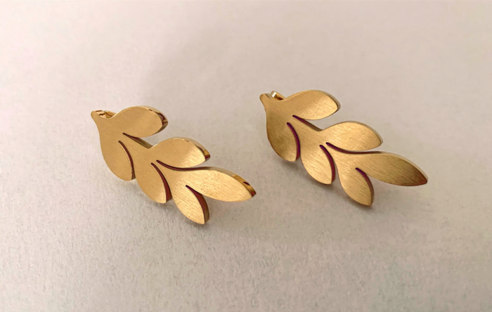 Bague- Boucles d'oreilles perles d'agate noire par Les bOOcles