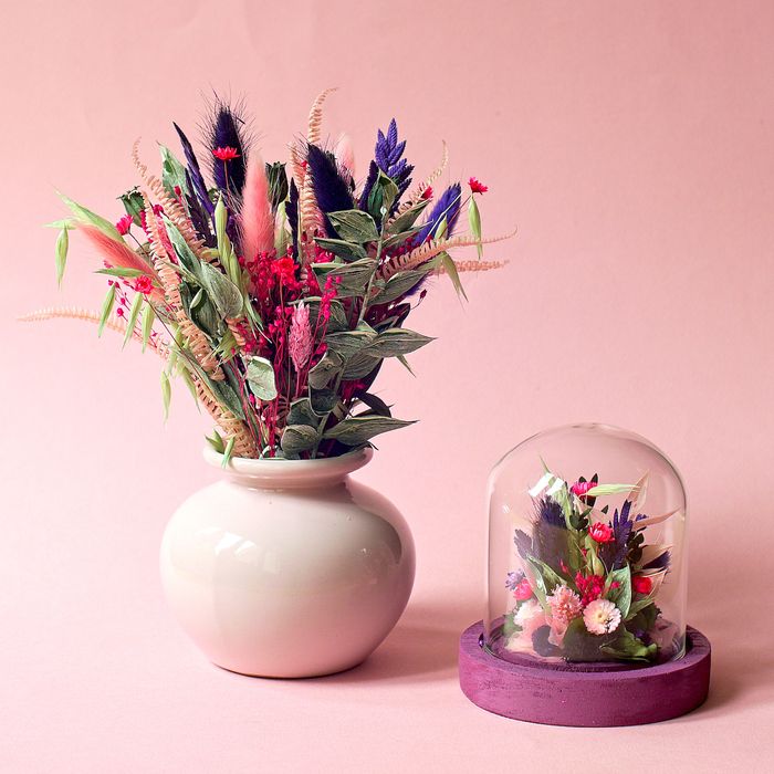 Mini cloche fleurie "Purple Rain"