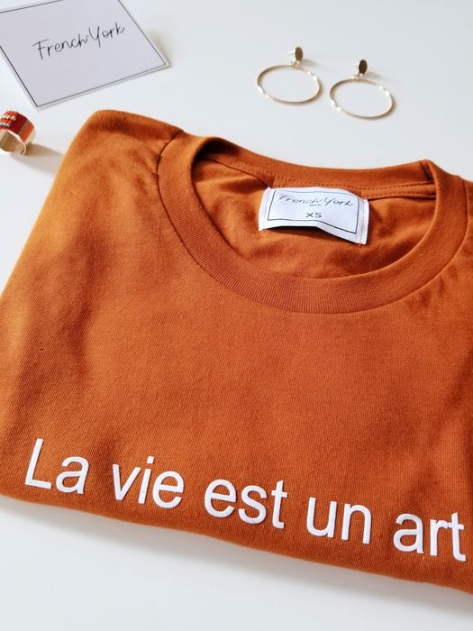 T-shirt unisex pumpkin la vie est un art par French York