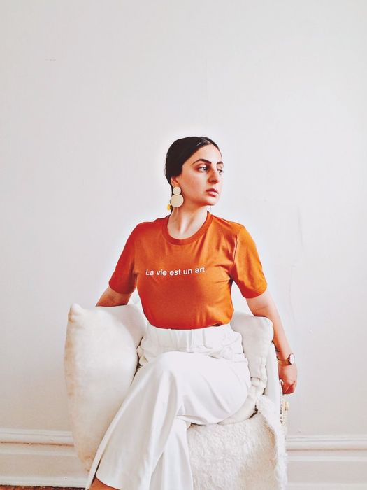 T-shirt unisex pumpkin la vie est un art par French York