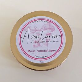 Bougie Rose romantique par Savonnerie Aventurine