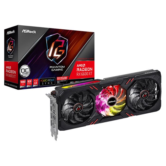 ASRock AMD Radeon RX 6600 XT Phantom Gaming D 8GB OC