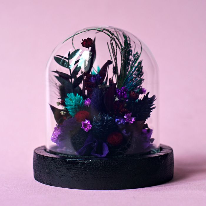 Mini cloche fleurie "Hocus Pocus"
