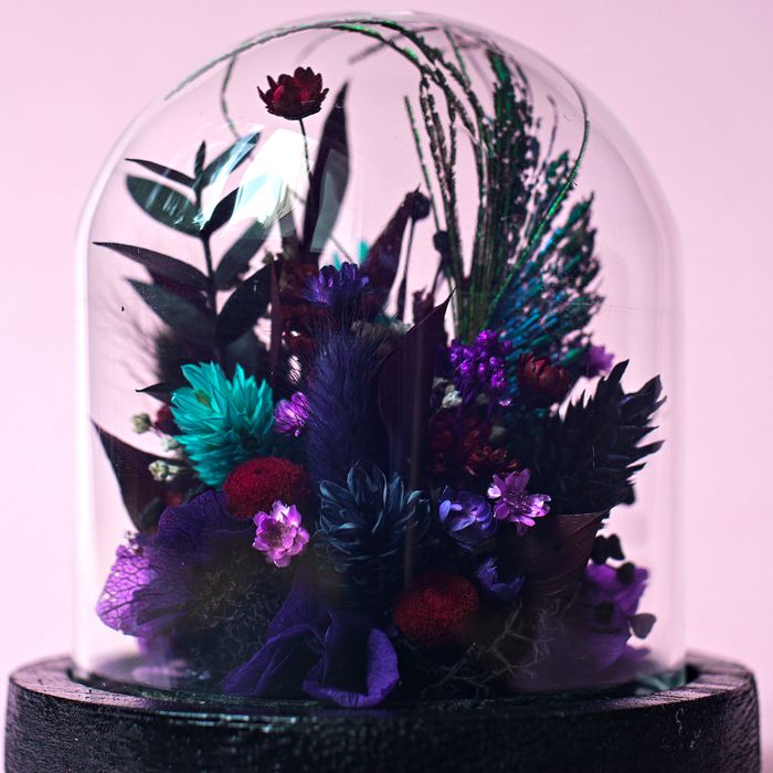 Mini cloche fleurie "Hocus Pocus"