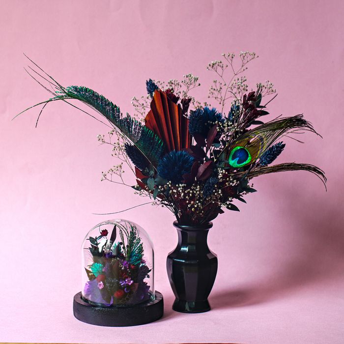 Mini cloche fleurie "Hocus Pocus"