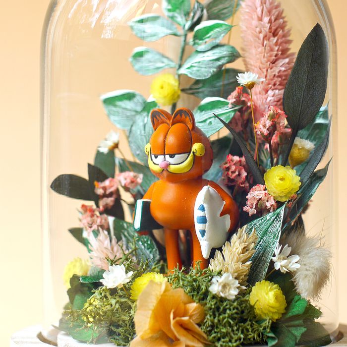 Cloche fleurie Garfield