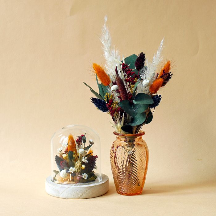 Mini cloche fleurie "Danse avec les loups"