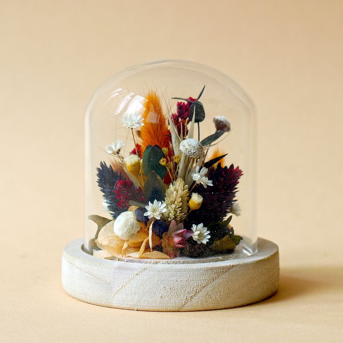 Mini cloche fleurie "Danse avec les loups"