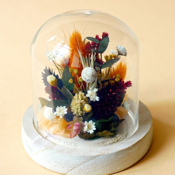 Mini cloche fleurie "Danse avec les loups"