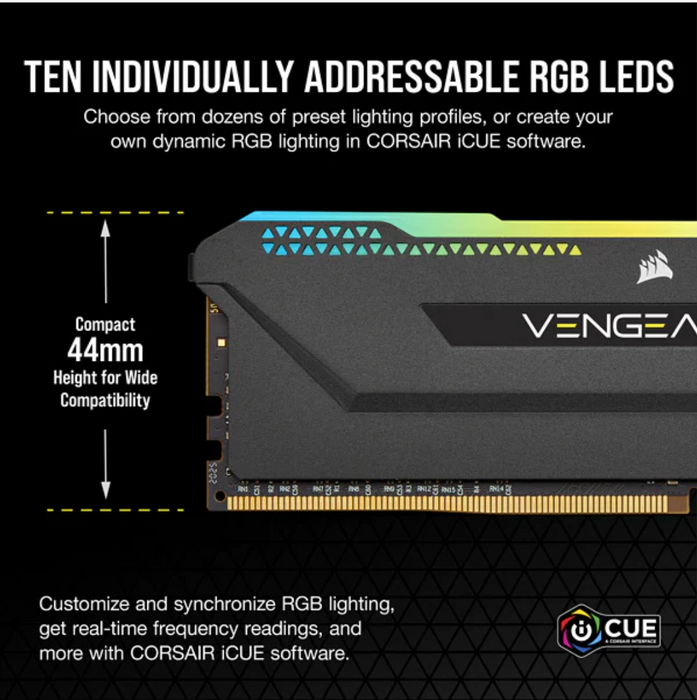 mémoire corsair 16GB (2x8) DDR4 3200MHz RGB PRO SL