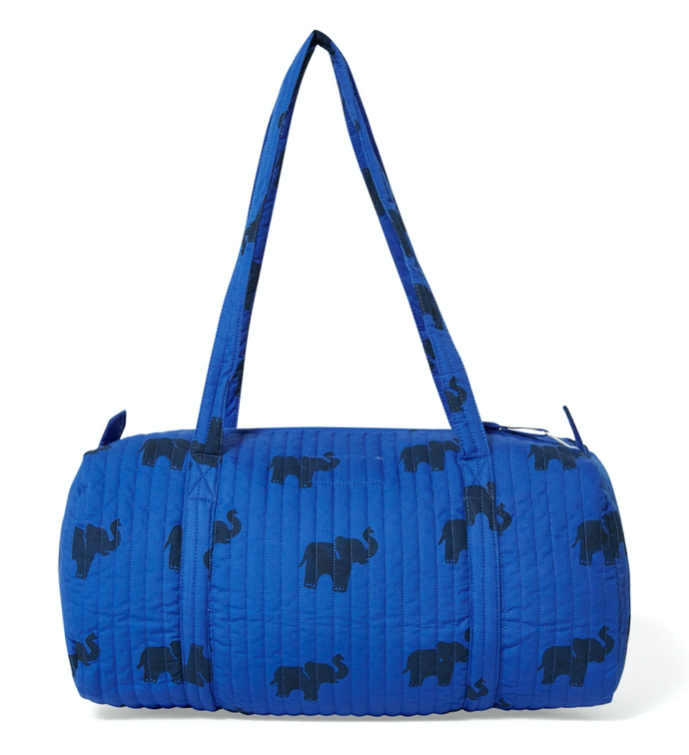 Sac weekend en coton bio Blue Elephant par Holi and Love