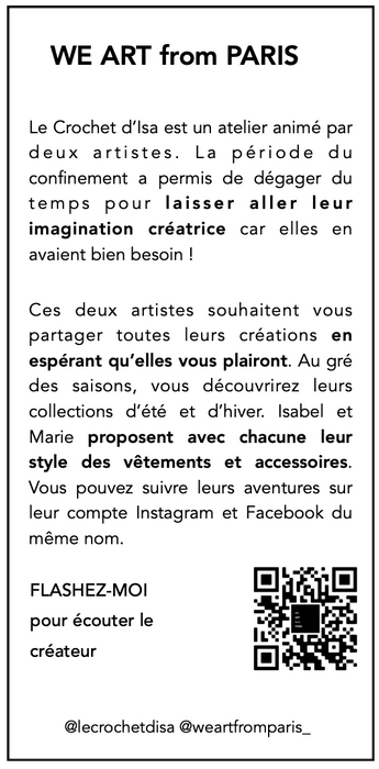 Bandeau croisé, rouge, vert, écru, marron par Le crochet d'Isa