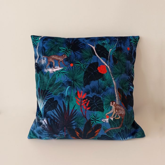 Housse de coussin en velours - Exotic garden- 40x40cm