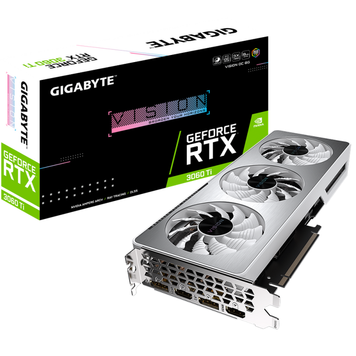 GIGABYTE RTX 3060 TI VISION OC 8G (VERSION 2.0) LHR GV-N306TVISION OC-8GD 2.0