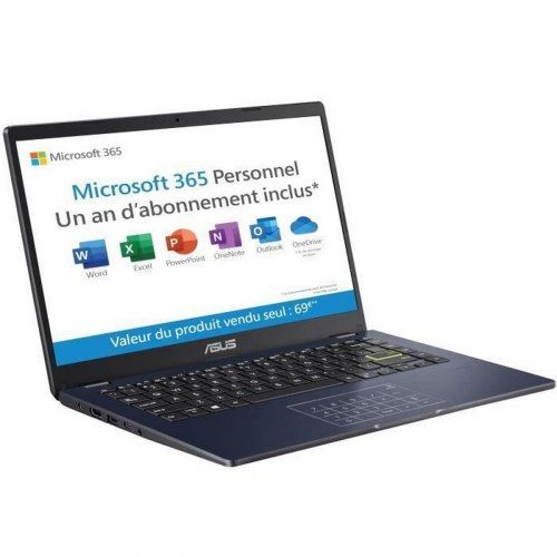 PC portable ASUS E410MA-BV771TS + SACOCHE + SOURIS + OFFICE 365 1 AN