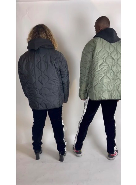 Veste TED Oversize Réversible Noir/Olive par Coeur brisé