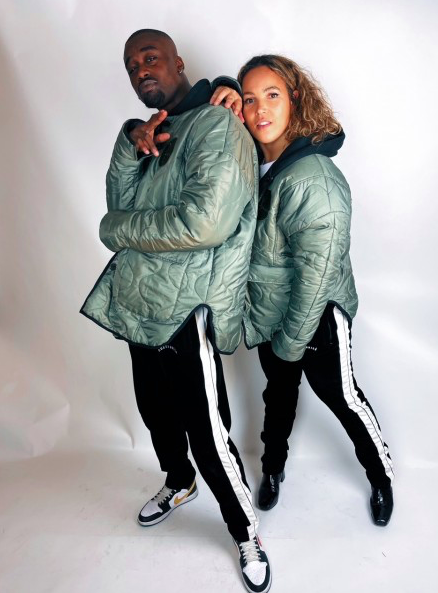 Veste TED Oversize Réversible Noir/Olive par Coeur brisé